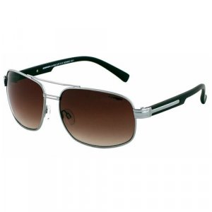 Солнцезащитные очки , коричневый, серебряный Exenza. Цвет: коричневый