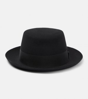 Шерстяная валяная шапка, черный Saint Laurent