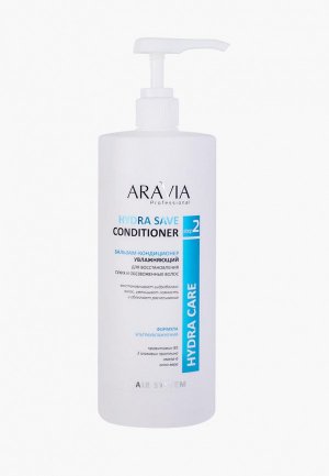 Кондиционер для волос Aravia Professional увлажняющий восстановления сухих, обезвоженных Hydra Save Conditioner, 1000 мл. Цвет: белый