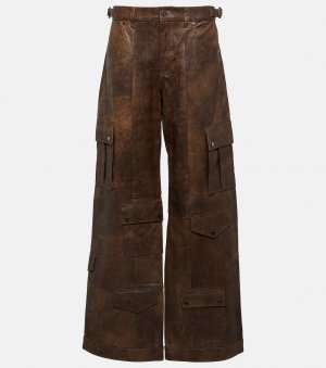 Кожаные брюки карго arianna , коричневый Dodo Bar Or