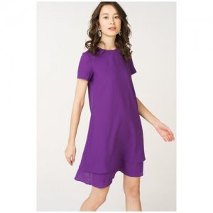 Двухслойное платье с короткими рукавами 181086-8820 Фиолетовый 42 Audrey Right. Цвет: фиолетовый