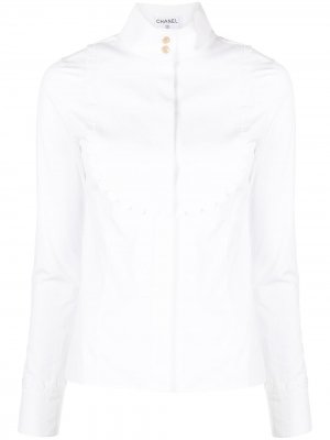 Рубашка 2010-х годов на пуговицах Chanel Pre-Owned. Цвет: белый