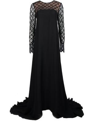 Вечернее платье с пайетками MA YA. Цвет: черный