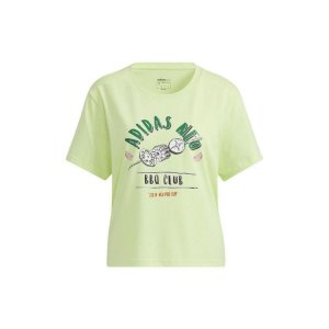 Neo Casual Sport Cartoon T-Shirt Women Tops Green H62004 Adidas