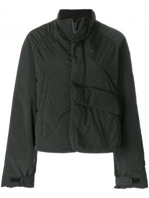 Дутая куртка с большими карманами Y-3. Цвет: зелёный