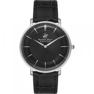 Наручные часы BP3322X.351, черный, серебряный Beverly Hills Polo Club. Цвет: черный/серебристый