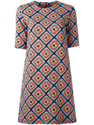 Платье-футболка с геометрическим узором Ultràchic. Цвет: многоцветный
