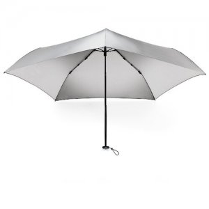 Мини-зонт , механика, 3 сложения, купол 83 см., 5 спиц, система «антиветер», чехол в комплекте, серый FULTON. Цвет: серый