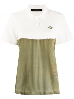 Рубашка поло в стиле колор блок с логотипом Mr & Mrs Italy. Цвет: белый