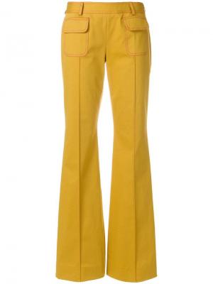 Расклешенные брюки Pier1 Talbot Runhof. Цвет: желтый
