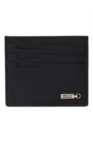 Кожаный футляр для кредитных карт Zilli. Цвет: синий