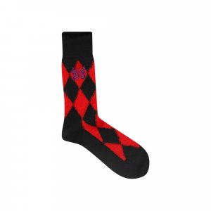 Жаккардовые носки Argyle Красные Needles