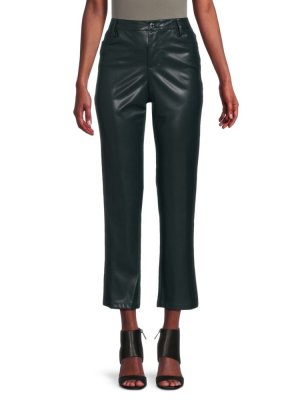 Укороченные брюки из искусственной кожи , цвет Malachite Calvin Klein