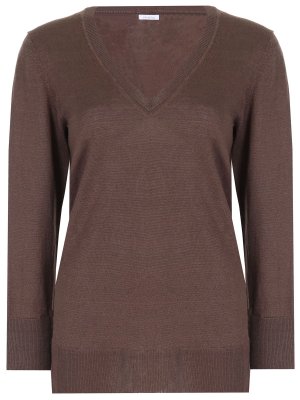 Пуловер однотонный MALO. Цвет: коричневый