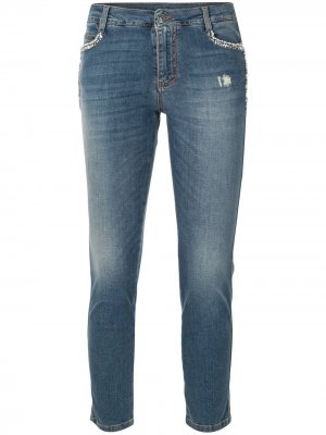 Укороченные джинсы скинни Ermanno Scervino. Цвет: синий
