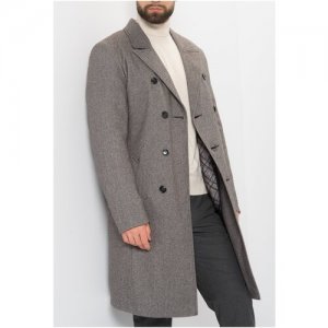 Пальто, размер 48-182, серый MISTEKS design. Цвет: серый