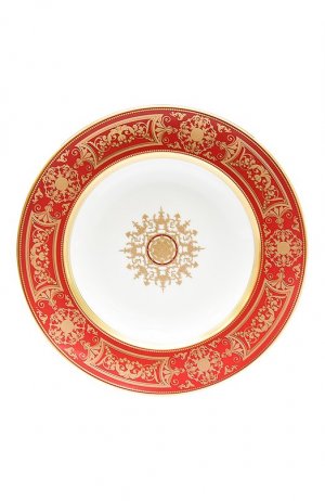 Суповая тарелка Aux Rois Rouge Bernardaud. Цвет: красный
