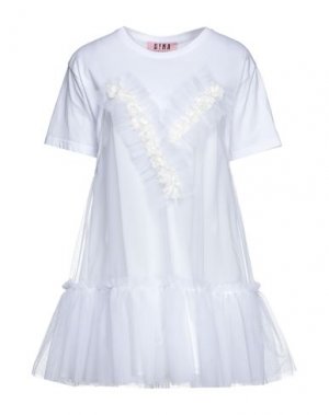 Короткое платье G!NA. Цвет: белый