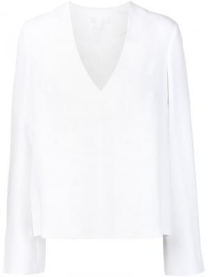 Блузка с V-образным вырезом Cushnie Et Ochs. Цвет: белый