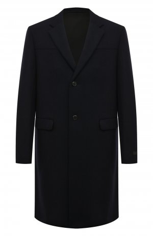 Пальто из шерсти и кашемира Prada. Цвет: синий