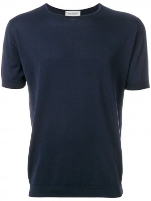 Short sleeve T-shirt John Smedley. Цвет: синий