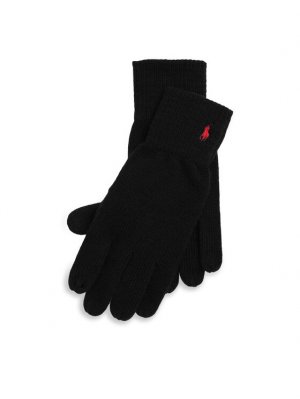 Женские перчатки , черный Polo Ralph Lauren