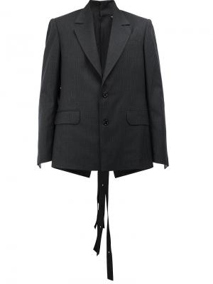 Пиджак в тонкую полоску с пуговицами сзади Y / Project. Цвет: чёрный