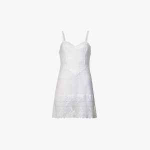 Сорочка Embrace Lace из эластичного кружева с V-образным вырезом , белый Wacoal