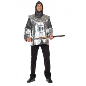 Взрослый костюм Рыцарь (12048) 52 RUBIE'S. Цвет: серебристый/черный