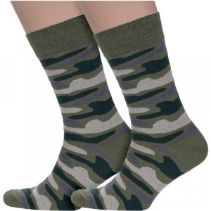Носки , 2 пары, размер 25-27, хаки PARA socks. Цвет: хаки