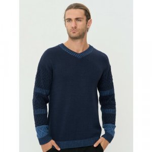 Пуловер , размер 54, синий BE YOU. Цвет: синий