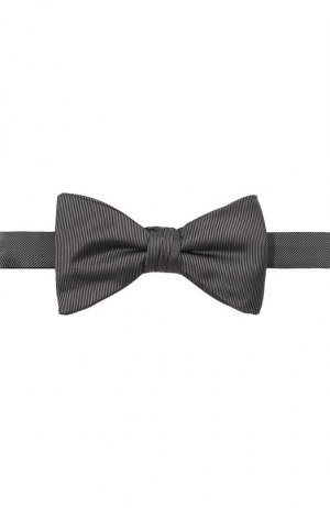 Шелковый галстук-бабочка HUGO. Цвет: серый