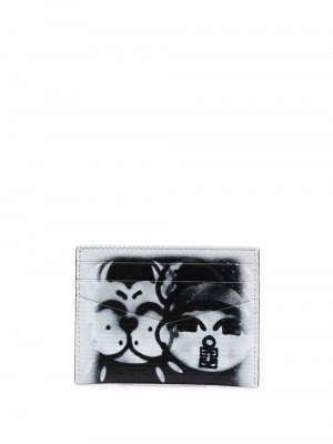 Graffiti-print cardholder Givenchy. Цвет: черный