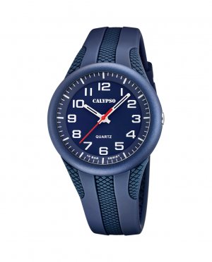 K5835/3 Мужские часы в уличном стиле, синие резиновые , синий Calypso