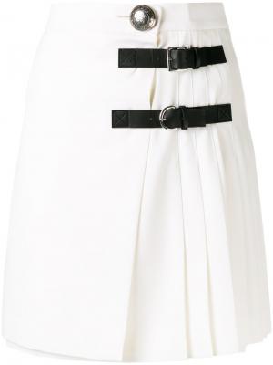 Плиссированная мини-юбка Alexander McQueen. Цвет: белый