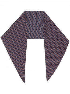 Полосатый шарф Caruso. Цвет: синий