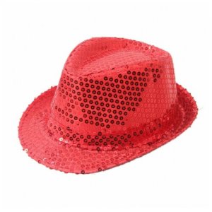 Карнавальная шляпа блестящая с пайетками Диско, цвет красный Happy Pirate. Цвет: красный