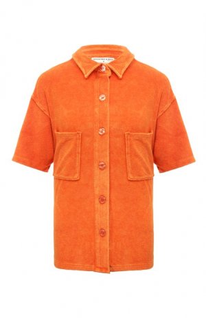 Хлопковая рубашка Electric&Rose. Цвет: оранжевый