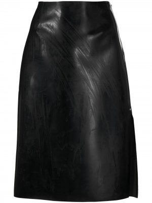 Резиновая юбка-карандаш Kwaidan Editions. Цвет: черный