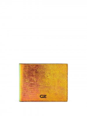 Бумажник с переливчатым эффектом Giuseppe Zanotti. Цвет: оранжевый