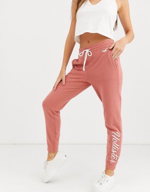 Спортивные штаны с логотипом -Розовый Hollister