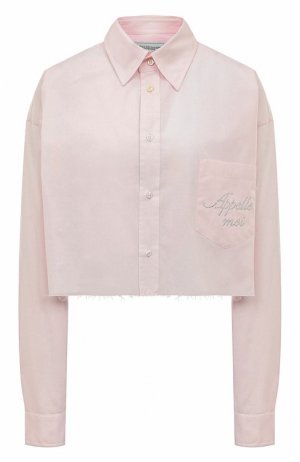 Хлопковая рубашка Forte Dei Marmi Couture. Цвет: розовый