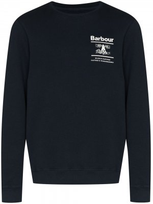 Толстовка Reed с логотипом Barbour. Цвет: синий