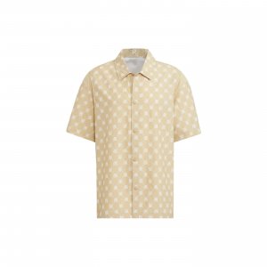 Neo Patterned Short Sleeve Sports Casual Shirt Men Tops Grassland-Brown IB5857 Adidas
