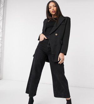 Черный oversized-пиджак в винтажном стиле -Черный цвет NaaNaa Tall