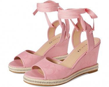 Туфли COACH Page Sig Recycled Wedge, цвет Flower Pink