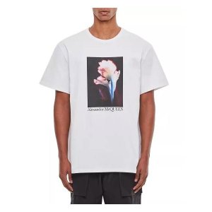 Футболка oversize cotton t-shirt Alexander Mcqueen, белый McQueen