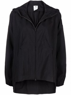Легкая куртка с капюшоном и логотипом Y-3. Цвет: черный